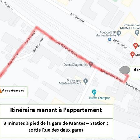 Appartement F2 De Haut Standing En Hypercentre Avec Jardin Prive A 270 M De La Gare De Mantes ! 외부 사진